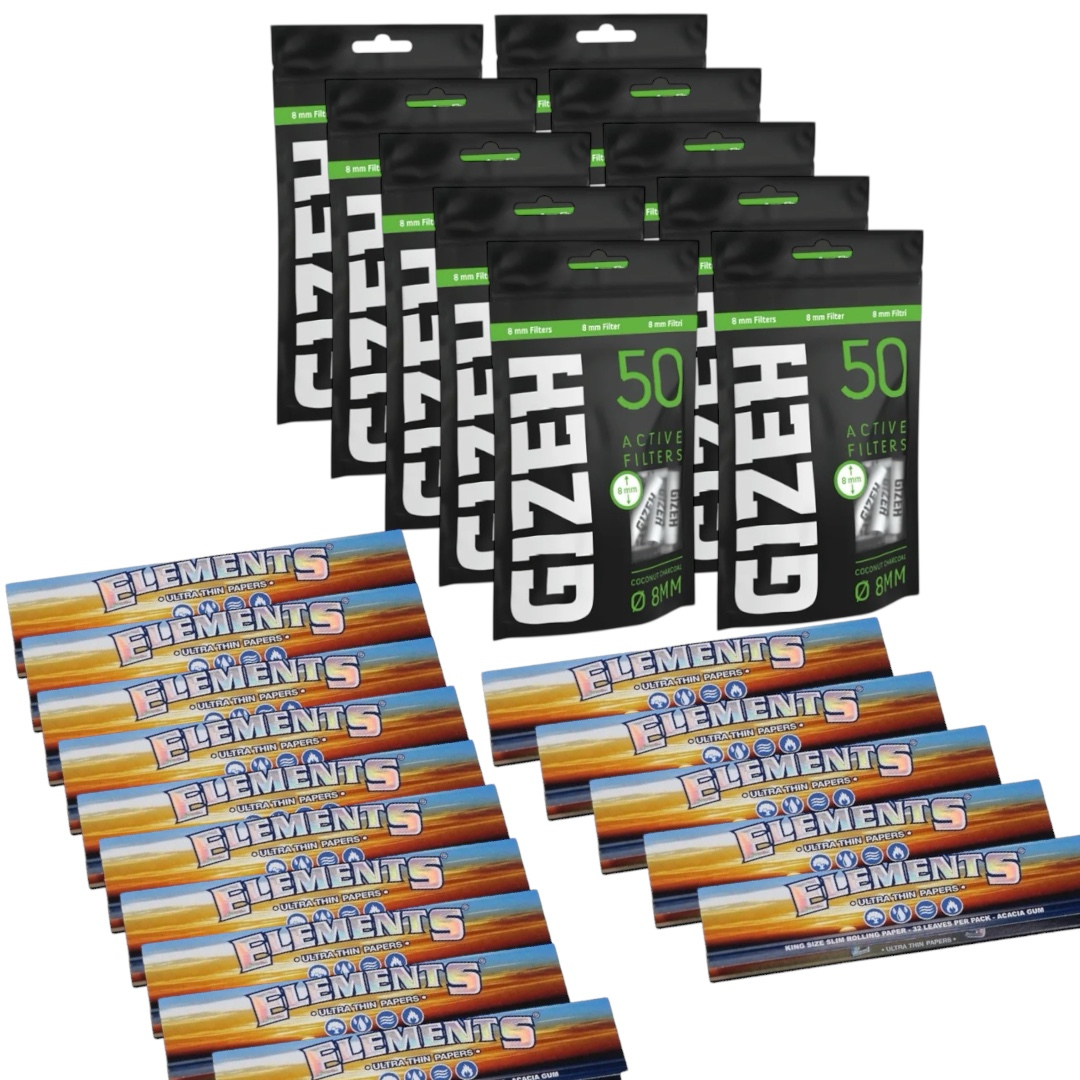 Fulltime Smoker Bundle – Elements & 8 mm Filter Vorratspaket