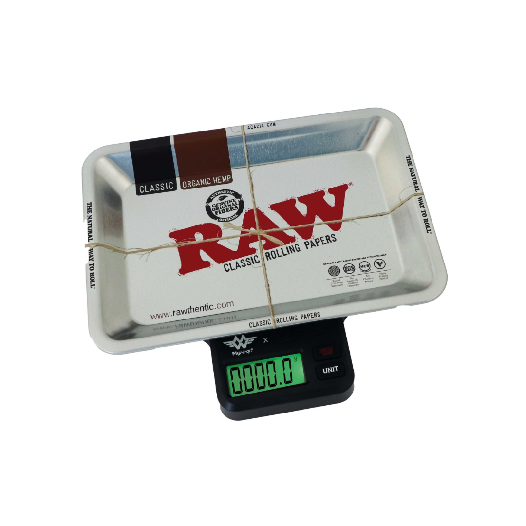 RAW × My Weigh Tray Scale – Rolltray mit integrierter Digitalwaage
