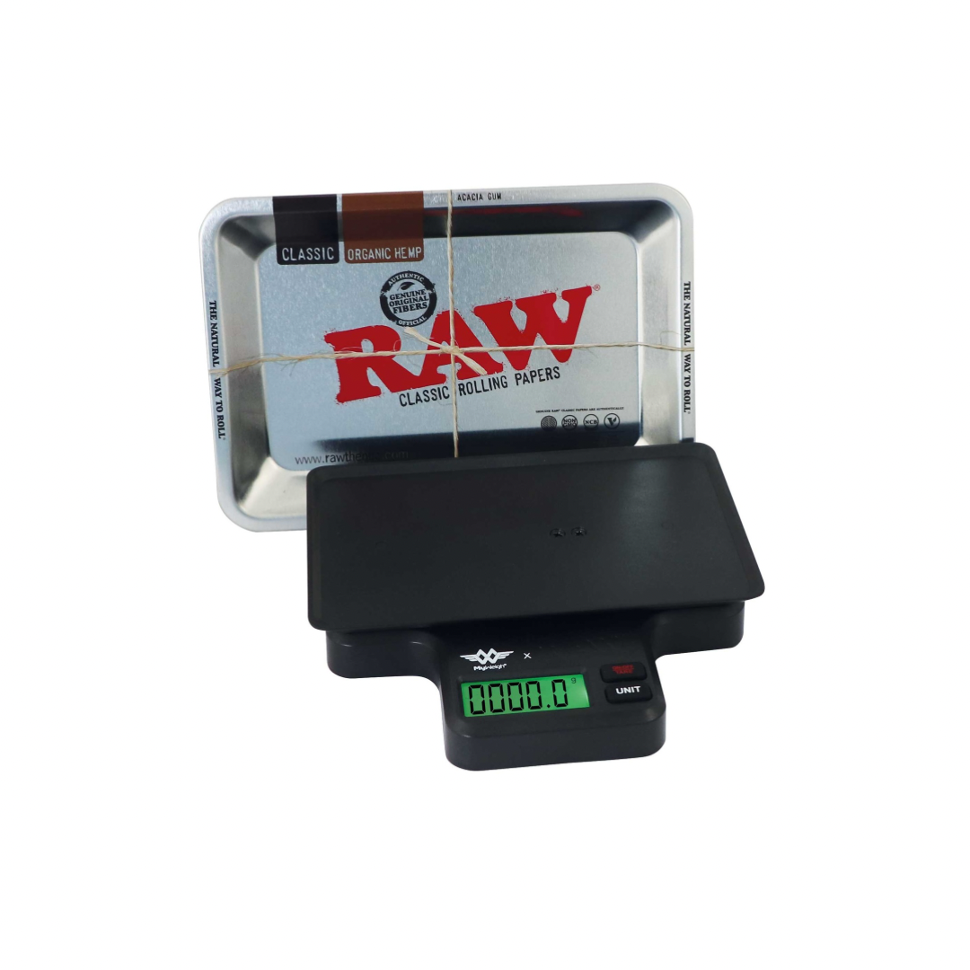 RAW × My Weigh Tray Scale – Rolltray mit integrierter Digitalwaage
